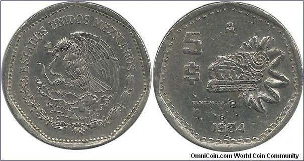 Mexico 5 Pesos 1984