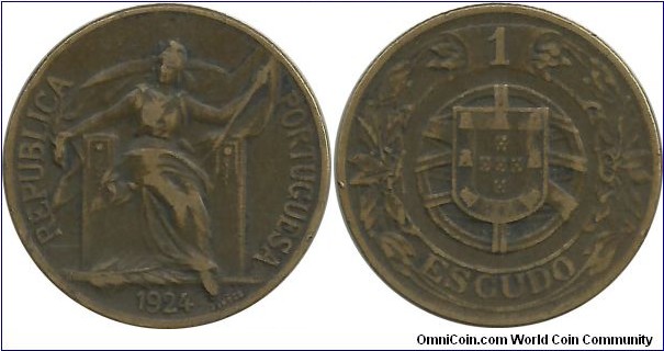 Portugal 1 Escudo 1924