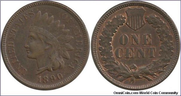 USA One Cent 1890