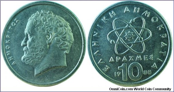 Greece10Drachmes-km132-1988