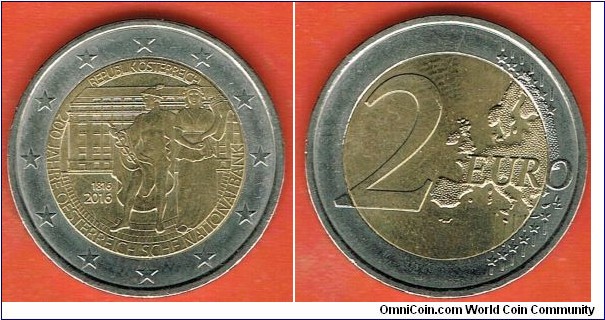 2 euro 2016 - bicentennial of the National Bank of austria