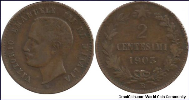 Italy-Kingdom 2 Centesimi 1903