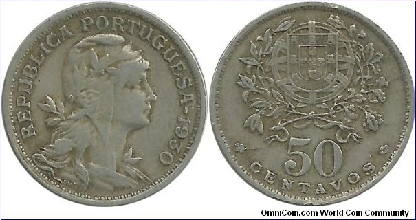 Portugal 50 Centavos 1930