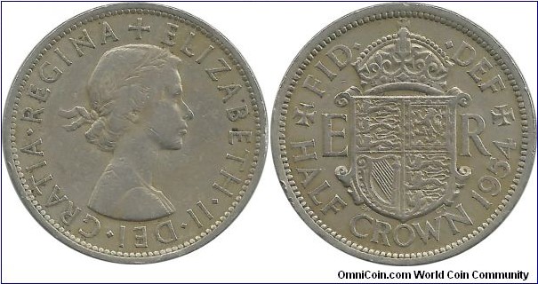 U.Kingdom Half Crown 1954