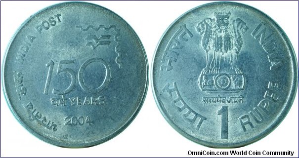 India1Rupee-150y.IndiaPost-km321-2004