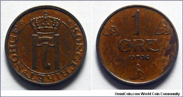 Norway 1 ore.
1936