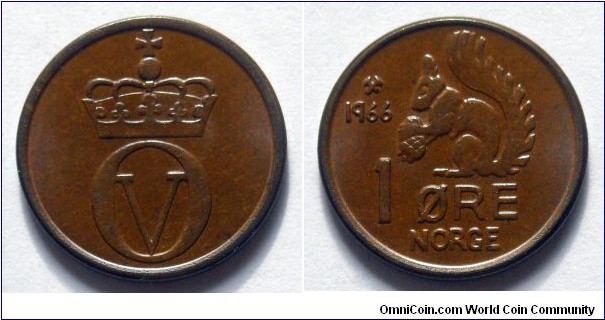 Norway 1 ore.
1966