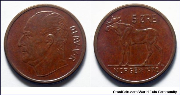 Norway 5 ore.
1970