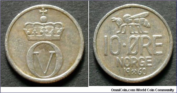 Norway 10 ore.
1960