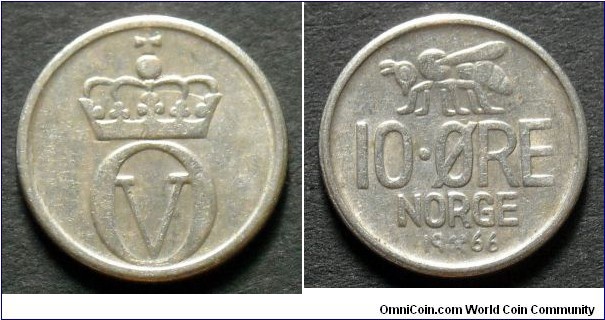 Norway 10 ore.
1966