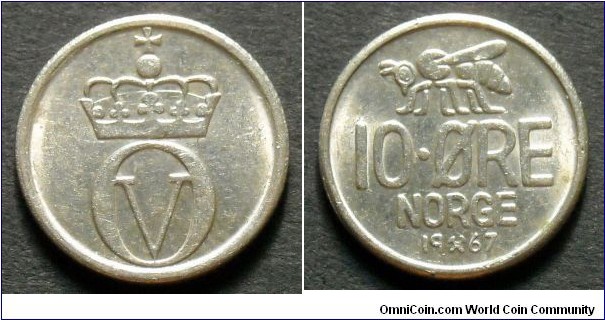 Norway 10 ore.
1967