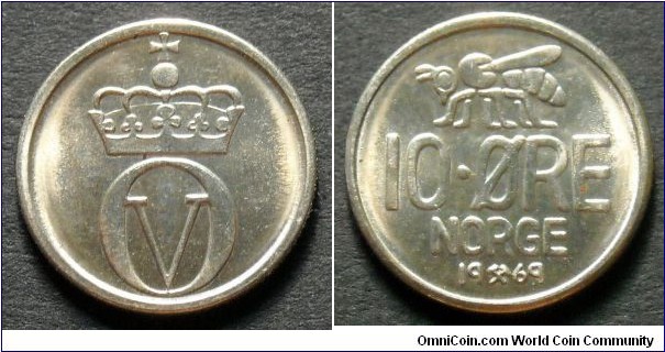 Norway 10 ore.
1969

