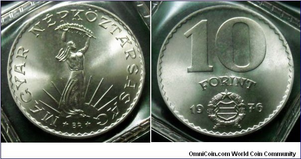 Hungary 10 forint from 1976 annual coin set. 