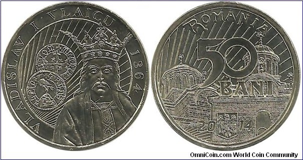 Romania 50 Bani 2014 - 650th Anniversary, Reign of Vladislav I Vlaicu