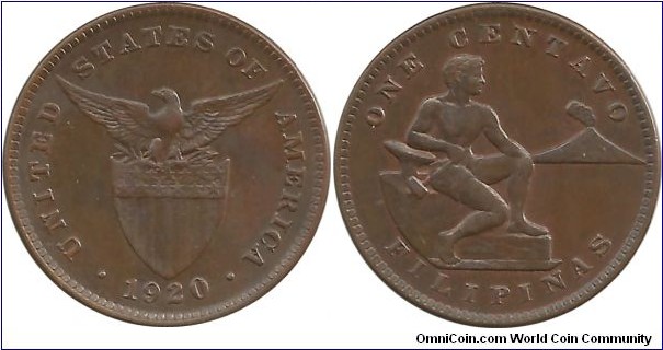 Philippines-USA 1 Centavo 1920