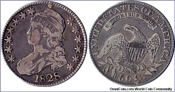 1828 Bust Half