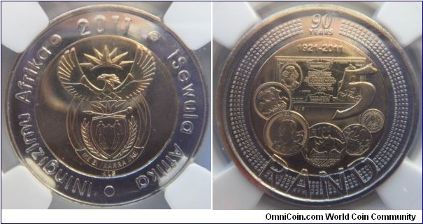 5 Rand - 90th Anniversary coinage in SA