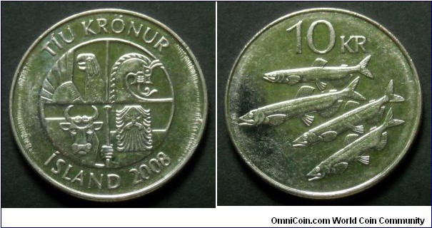 Iceland 10 krónur.
2008