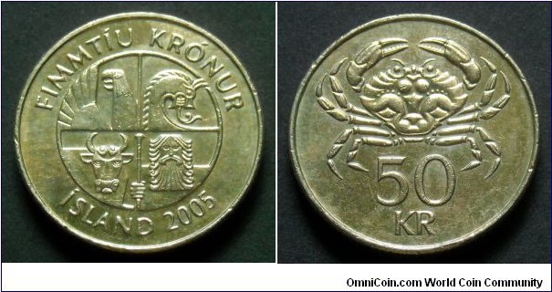 Iceland 50 krónur.
2005