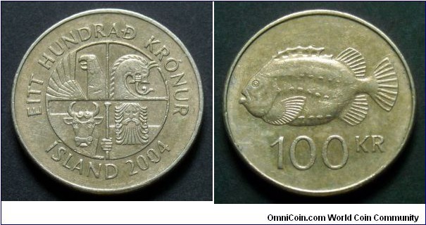 Iceland 100 krónur.
2004
 
