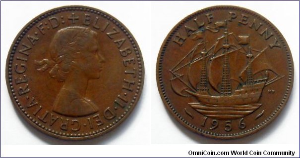 Half penny 1956
