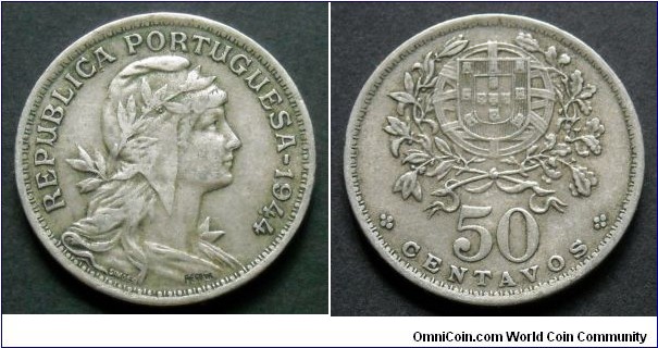 Portugal 50 centavos.
1944