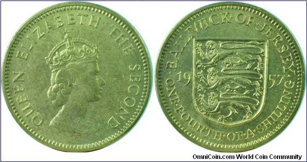 Jersey0.25Shilling-km22-1957