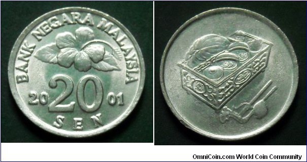 Malaysia 20 sen.
2001