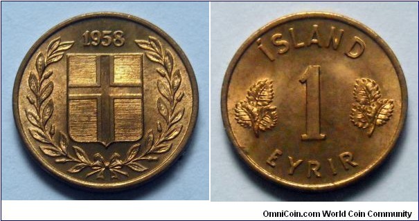 Iceland 1 eyrir.
1958