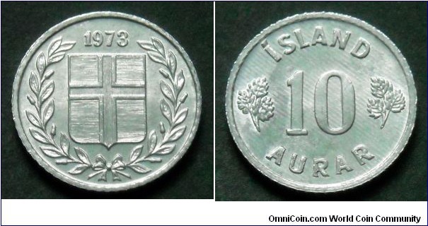 Iceland 10 aurar.
1973, Al.