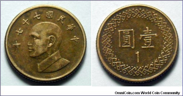 Taiwan 1 yuan.
1988