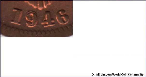 PE46A-1 - PE46A Repunched date detail.