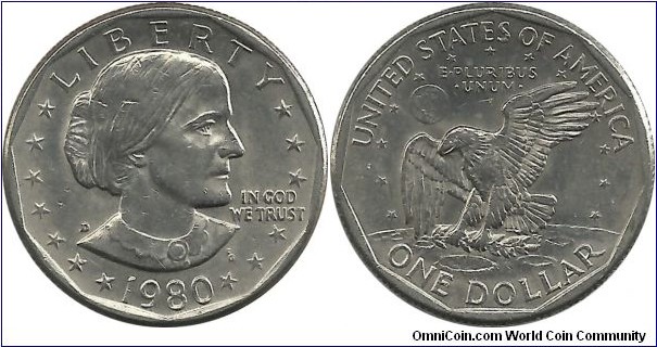 USA 1 Dollar 1980D