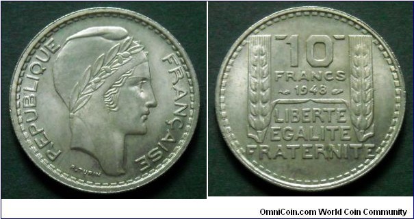 France 10 francs.
1948
