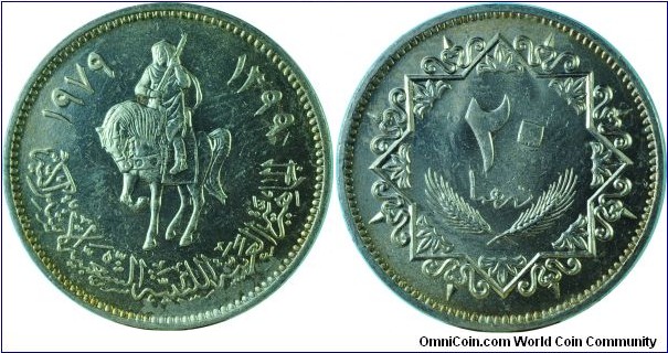 Libya20Dirhams-km21-(AH1399)1979