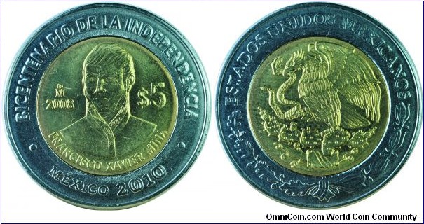 Mexico5Pesos-FranciscoXavierMina-km898-2008