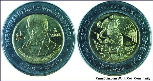 Mexico5Pesos-HermenegidoGaleana-km906-2008