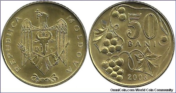 Moldovan Republic  50 Bani 2008