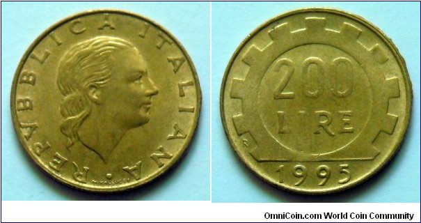 Italy 200 lire.
1995