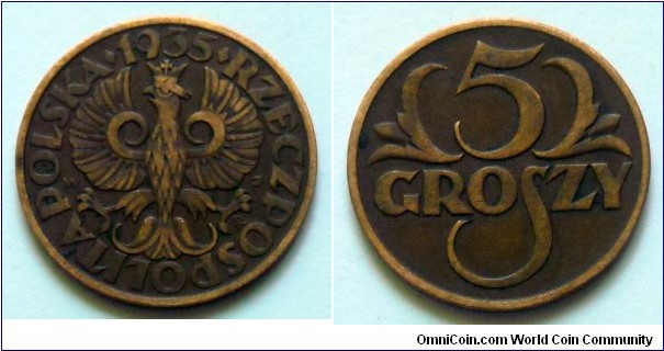 Poland 5 groszy.
1935