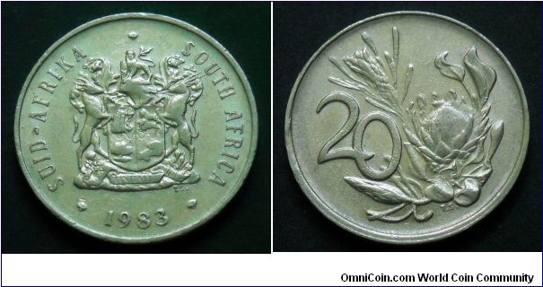 South Africa 20 cents.
1983