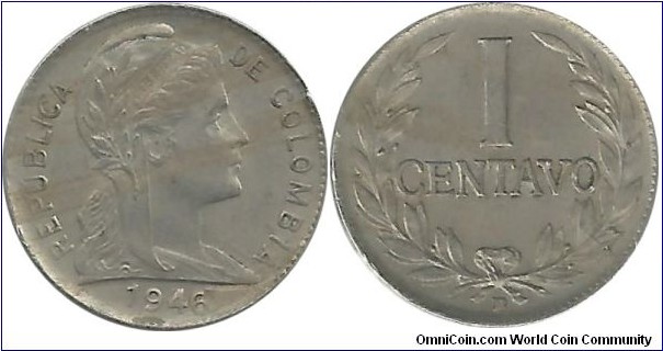 Colombia 1 Centavo 1946