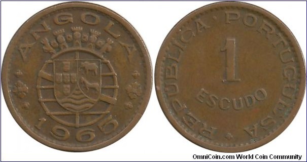 Angola 1 Escudo 1965