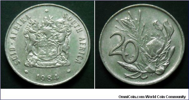 South Africa 20 cents.
1984
