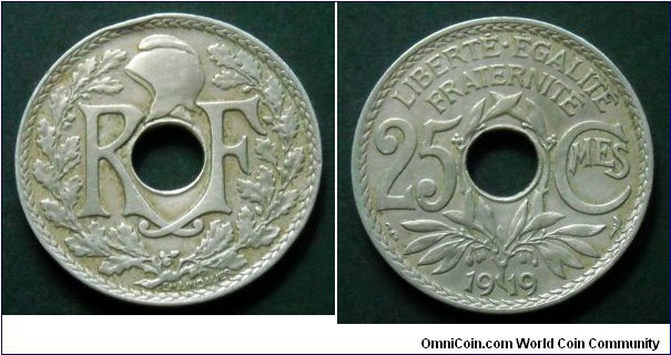 France 25 centimes.
1919