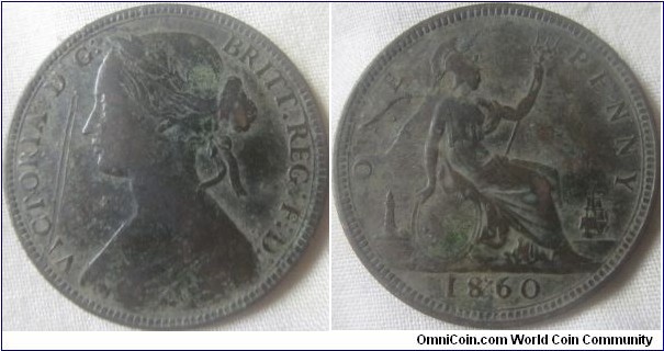 1860 penny,possible A over A in victoria