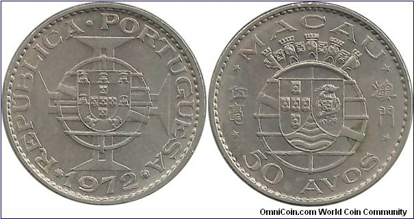 Macau 50 Avos 1972