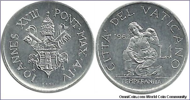Vatican 1 Lira 1962