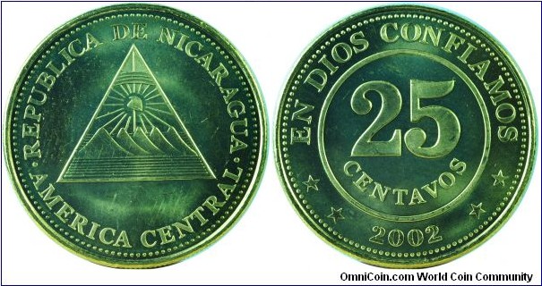 Nicaragua25Centavos-km99-2002