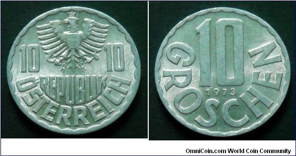 Austria 10 groschen.
1973